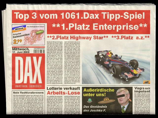 1062.DAX-Tipp-Spiel, Donnerstag 18.06.2009 239293