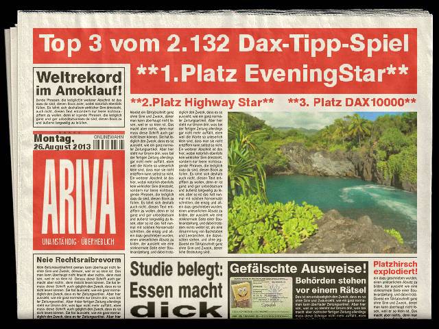 2.133.DAX Tipp-Spiel, Dienstag 638028