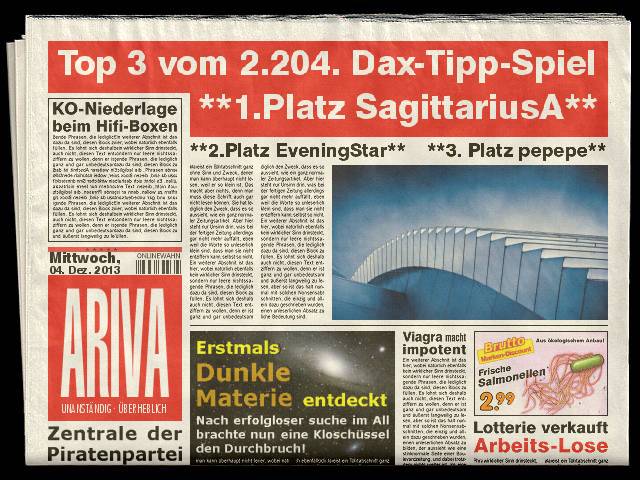 2.205.DAX Tipp-Spiel, Donnerstag, 05.12.2013 670867