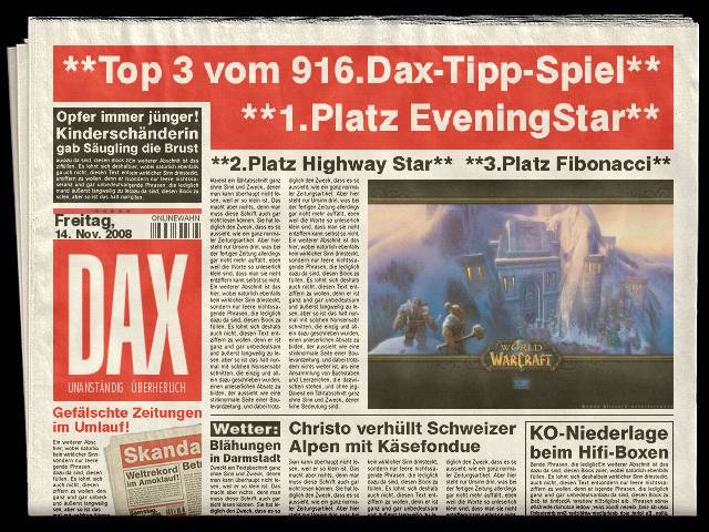 918.DAX Tipp-Spiel *Dienstag* 18.11.08, 17.45 Uhr 200017