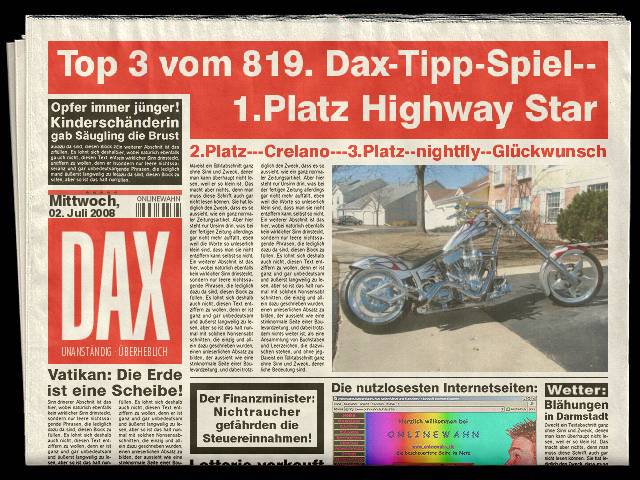820.DAX-Tippspiel , Donnerstag, 03.07.2008, 17:45 172713