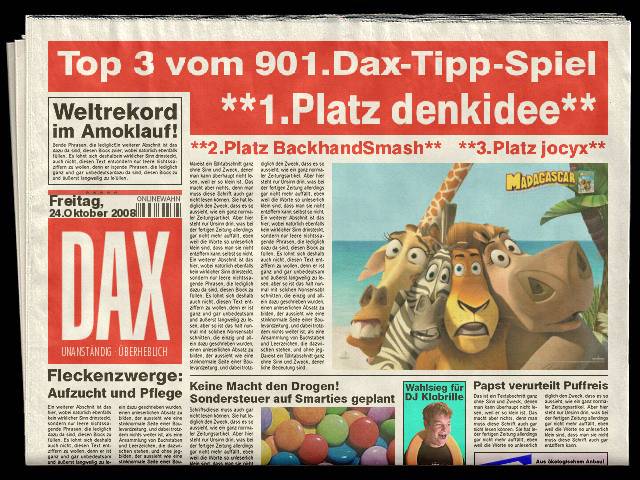903.DAX Tipp-Spiel *Dienstag* 28.10.08, 17.45 Uhr 195294