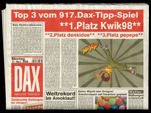 918.DAX Tipp-Spiel *Dienstag* 18.11.08, 17.45 Uhr 200136