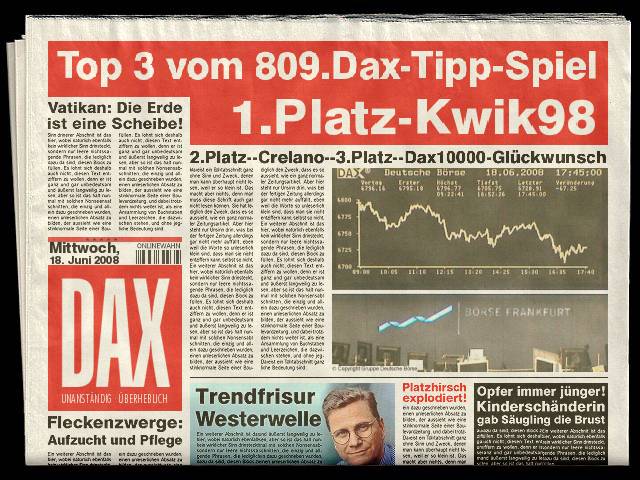 810.DAX Tipp-Spiel, Donnerstag, 19.06.08, 17:45 169737