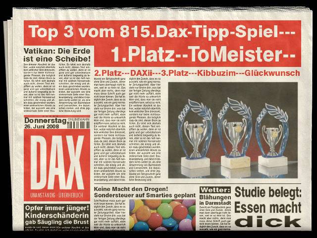 816.DAX Tipp-Spiel, Freitag, 27.06.08, 17:45 Uhr 171572