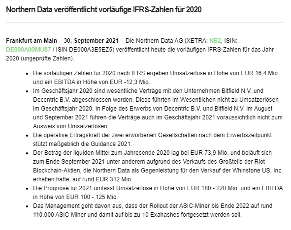 Northern Data AG 1276621