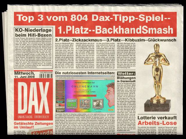 805.DAX Tipp-Spiel, Donnerstag, 12.06.08, 17:45 168451