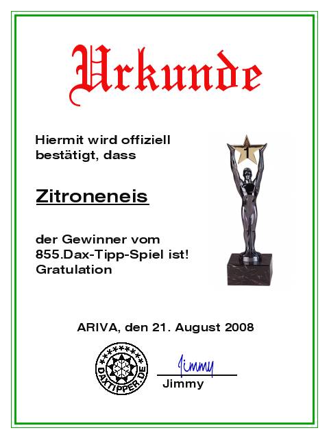 856.DAX-Tipp-Spiel **Freitag** 22.08.08-17.45 Uhr 181495