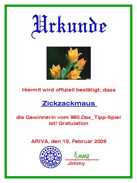 981.DAX Tipp-Spiel Freitag,20.02.09.17.45 Uhr 217479