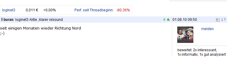 loginet3 Aktie ,klarer rebound 456501