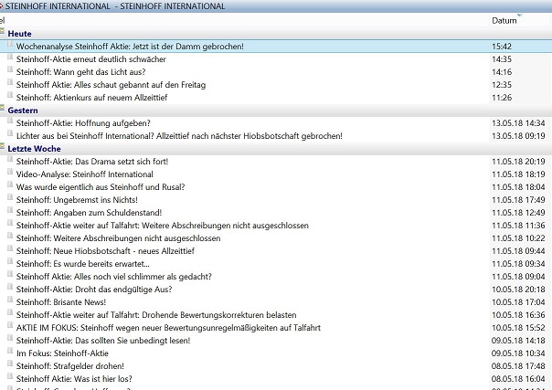 Steinhoff International Holdings N.V. 1054405